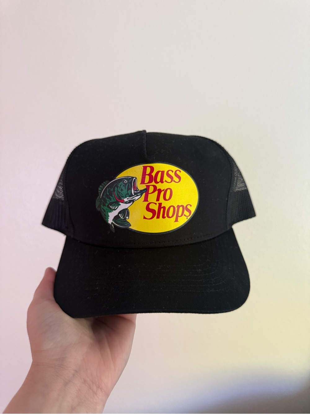 Bass Pro Shops Black and Yellow Fishing Logo Cap